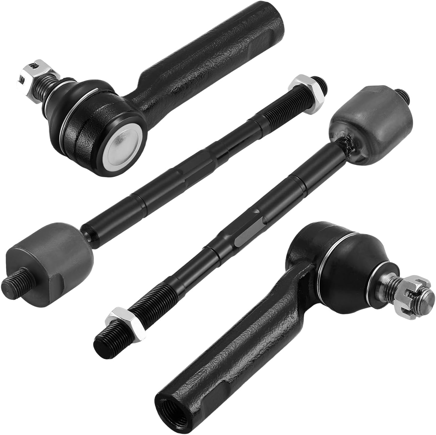 4Pcs Front Inner Outer Tie Rod Ends Kit for Toyota Tacoma 05-15 Toyota Tacoma 05-15 4WD PreRunner 2WD Only, Tacoma 16-18 All Models, Left Driver Right Passenger Side, EV800529 ES80895